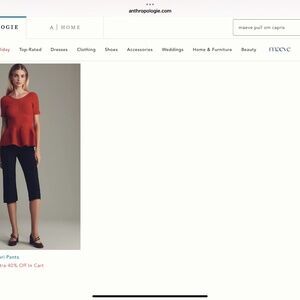 Anthropologie pull on capri pants